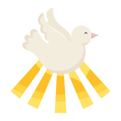 dove with golden rays