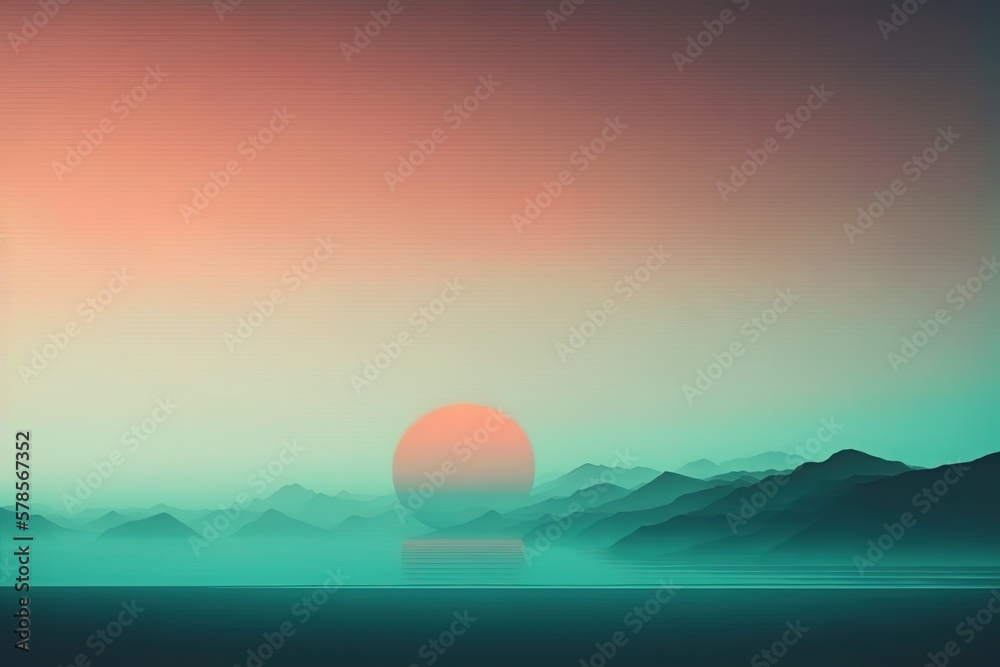 Canvas Prints cleat flat beautiful sunset landscape