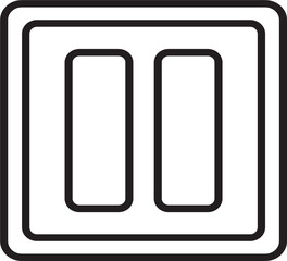 pause box icon black and white