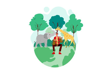 Animal Preservation Illustration Concept