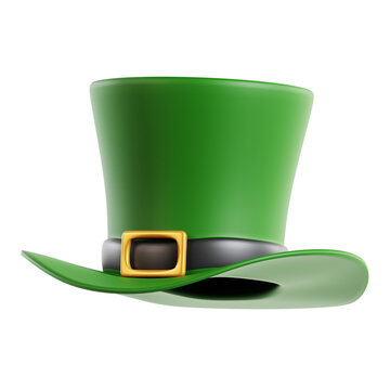 St patrick's day design element 3d. Green Leprechaun Hat illustration
