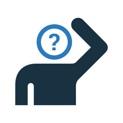 Doubt icon.Simple vector graphics.