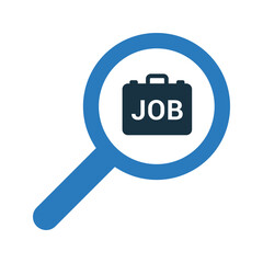 Job Search icon. Simple vector graphics.