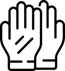 Surgery gloves icon outline vector. Surgeon heart. Cardio patient
