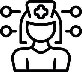 Medical nurse icon outline vector. Medicine surgeon. Clinic patient