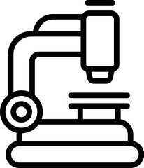 Microscope icon outline vector. Cardiac care. Operation disease
