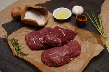 fresh raw beef steak ready to grill 
