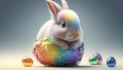 Baby Easter Bunny in Egg