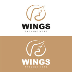 Wings Logo, Phoenix Logo, Bird Wing Vector, Template Illustration, Wing Brand Design