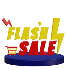 3d text flash sale sign