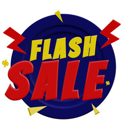 3d text flash sale sign