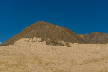 Fototapeta na wymiar Moon valley or Moonland mountain near Lamayuru village in Ladakh in north India