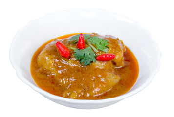 Chicken massaman curry isolated