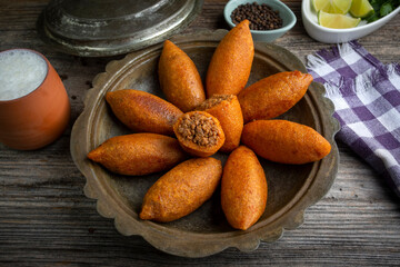 Kibbeh is a popular dish in Middle Eastern cuisine (Turkish name; icli kofte)