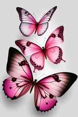 pink and white butterfly - obrazy, fototapety, plakaty
