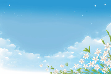 spring background with flowers