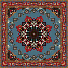 Carpet pattern. Rectangular prayer mats, prayer mats, tea mats, meditation mats.