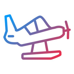 Vector Design Seaplane Icon Style