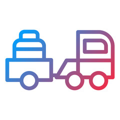 Vector Design Baggage Truck Icon Style