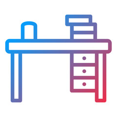 Vector Design Study Table Icon Style