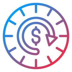 Fototapeta premium Vector Design Time is Money Icon Style