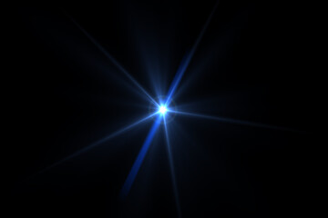 Natural, Sun flare on the black background