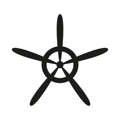 Obraz premium Vintage airplane propeller icon, great design for any purposes. Vector illustration.