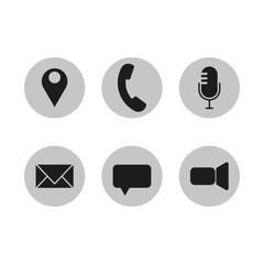 Modern social icons. Vector illustration.