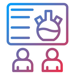 Vector Design Chemistry Seminar Icon Style