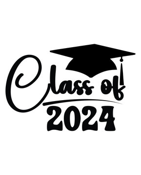 2024 graduate class logo stock illustration. Illustration of high -  283163227