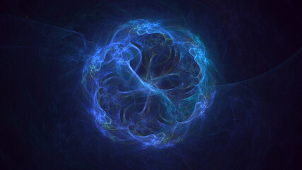 3D rendering abstract circle light background