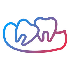 Vector Design Wisdom Tooth Icon Style