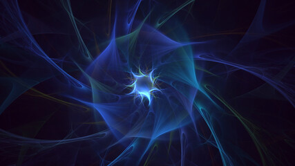 Naklejka premium 3D rendering abstract round light background