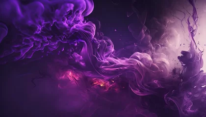 Foto op Canvas Beautiful abstract background with purple smoke texture. Generative ai © fadillah