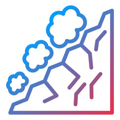 Vector Design Snow Avalanche Icon Style