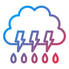 Vector Design Thunderstorm Icon Style