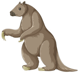 Ground sloth extinct animal vector