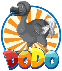 Dodo bird extinction animal cartoon logo © GraphicsRF