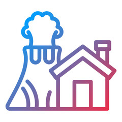 Vector Design Eruption Icon Style