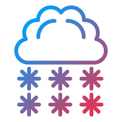 Vector Design Heavy Snow Icon Style