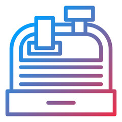 Vector Design Cashier Machine Icon Style