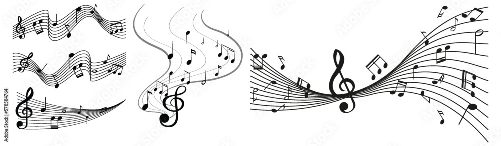 Canvas Prints set of music notes
