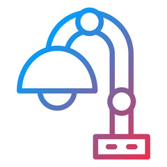 Vector Design Desk Lamp Icon Style
