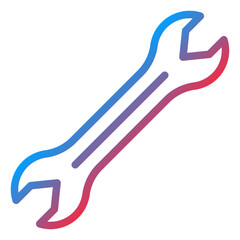 Vector Design Wrench Icon Style