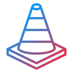 Vector Design Road Cone Icon Style