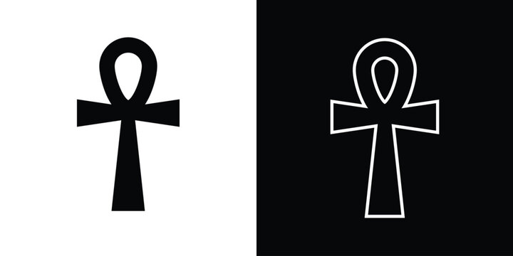 Coptic cross Ankh icon black color,  Ankh symbol design from Religion collection.