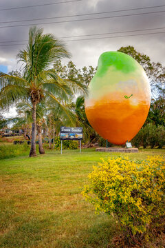 Bowen, Queensland, Australia - Apr 16, 2017: Big Mango at the Bowen Visitor Information Centre