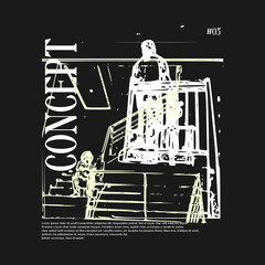 Concept design for streetwear illustration