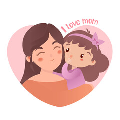Daughter Says I Love Mom In Mother's Ear