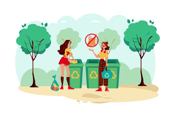 Trash Management Illustration Concept